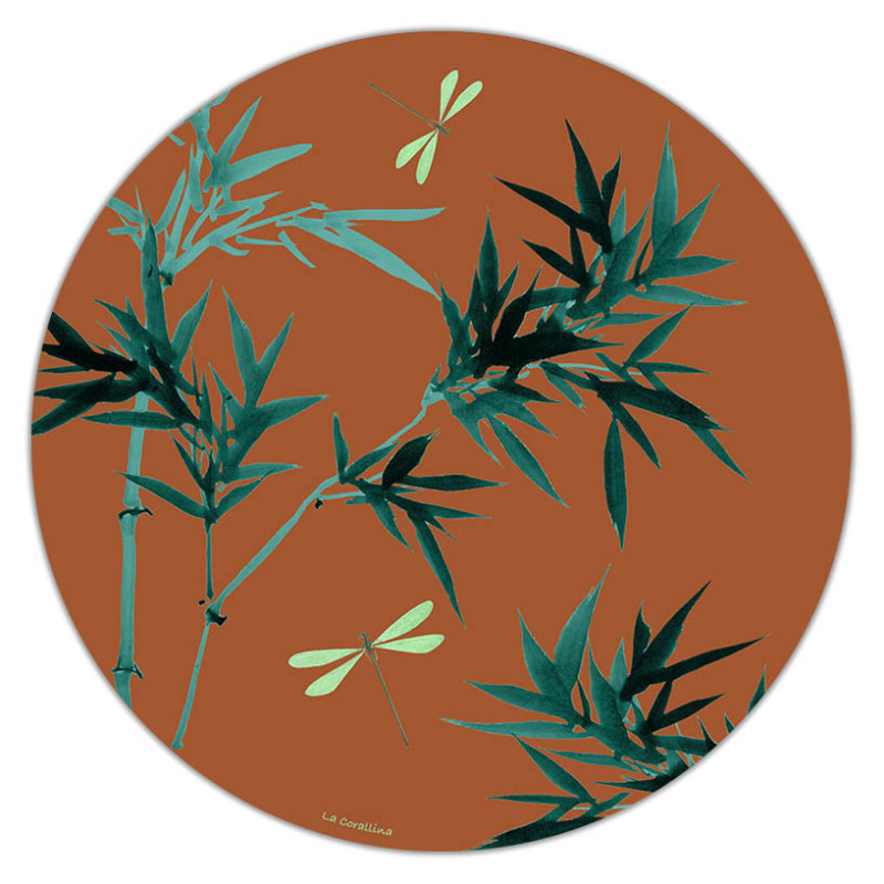 Flores Bamboo Round Coaster Model 04