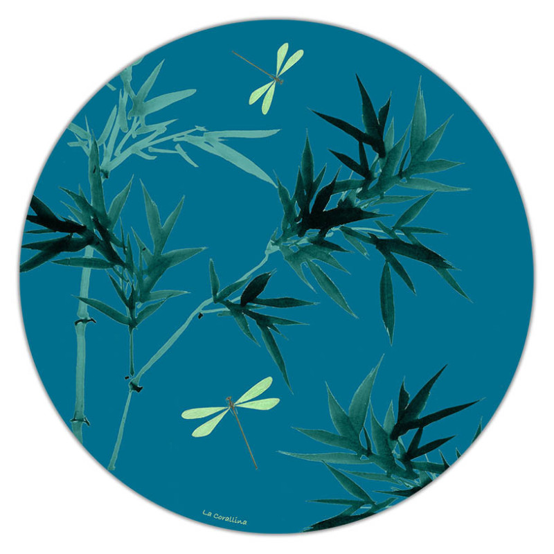 Flores Bamboo Round Placemat Model 05