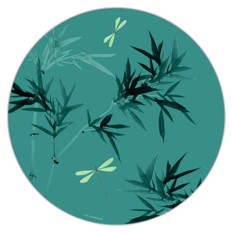 Flores Bamboo Round Placemat Model 06