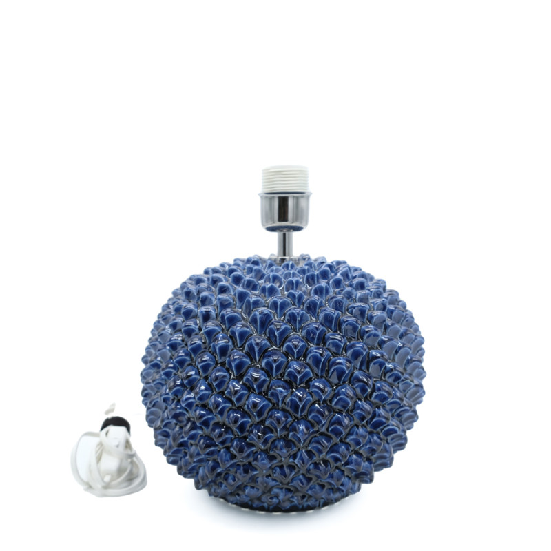 Base Lampada Pigna Sfera Blue